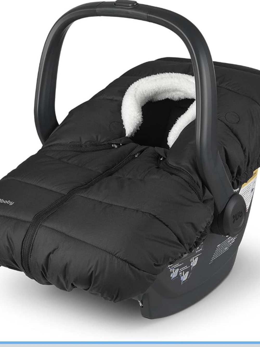 Cozy Ganoosh for Infant Car Seat, Ultra Plush Fleece, Weather Proof, Charcoal